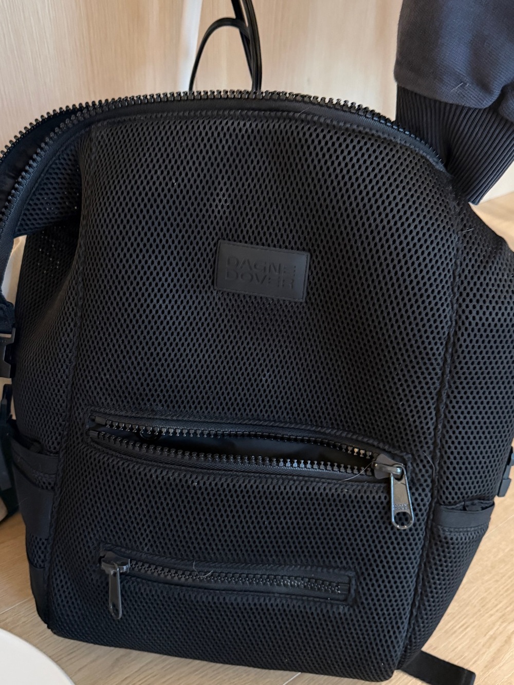 Dagne Dover Black Mesh Diaper Backpack